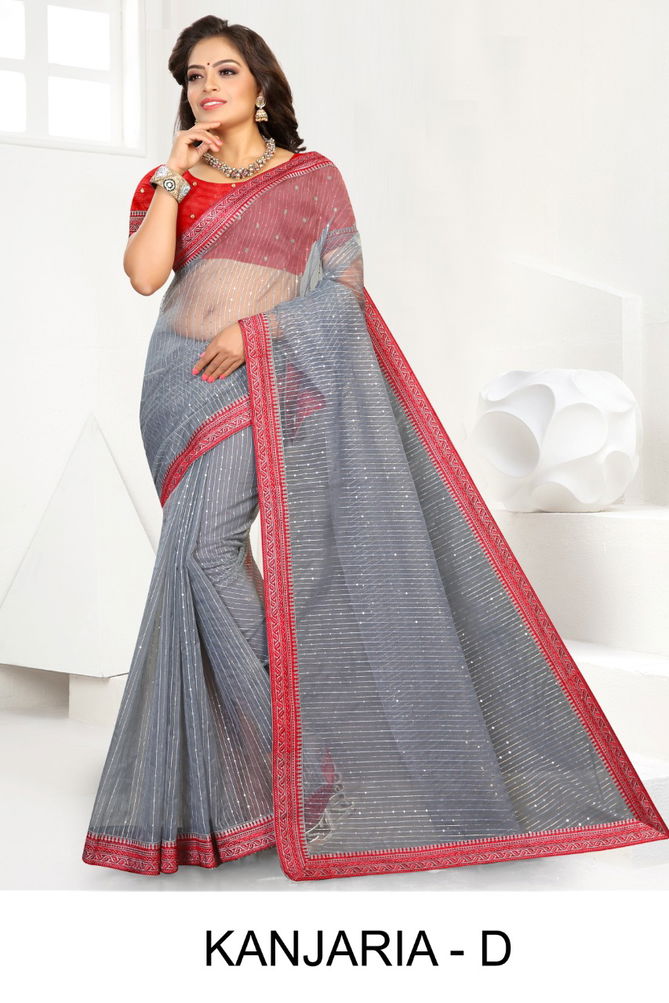 Ronisha Kanjaria Latest Fancy Ethnic Wear Festive Wear Stylish Designer Organza Silk Saree Collection